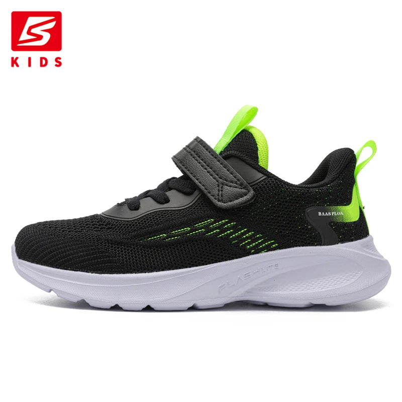 Baasploa Children Sports Shoes New Casual Lightweight Mesh Breathable Sneakers Kids Outdoors Comfortable Non-Slip Running S