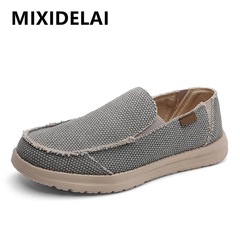 Chaussures d'été en toile denim pour hommes, respirantes, décontractées, antidérapantes, confortables, pour la conduite, grandes tailles 39-47