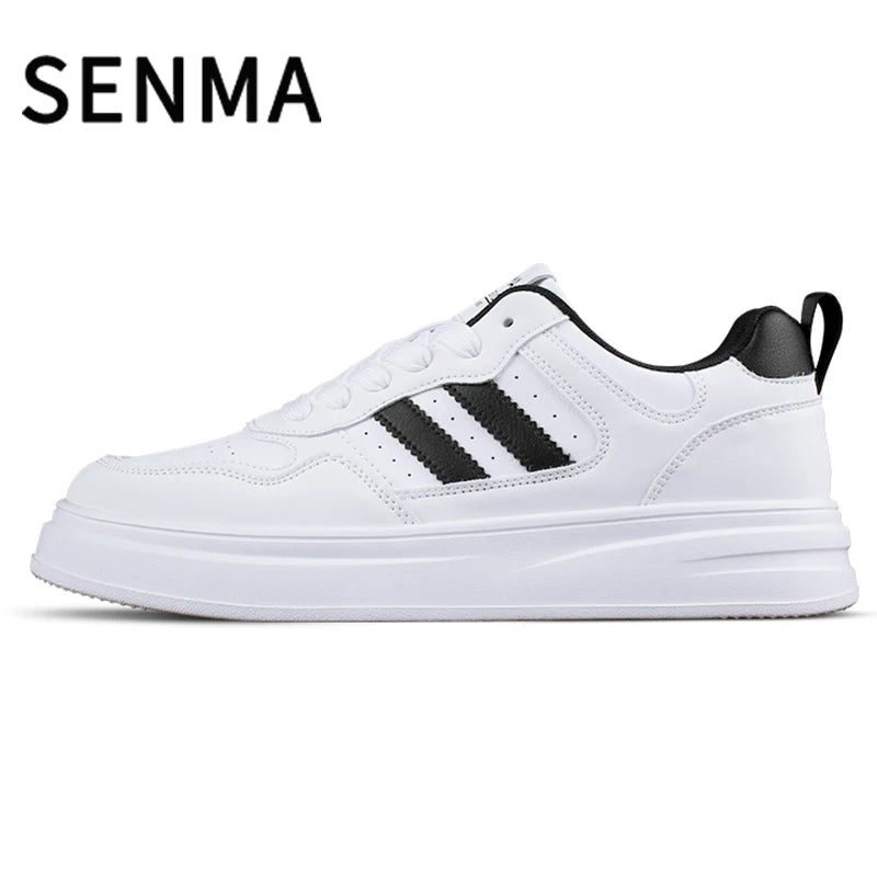 SENMA Unisex Casual Sneakers Skate Shoes Men's / Women's Sneakers Student Thick-soled Sports Casual Shoes Men White Sneakers