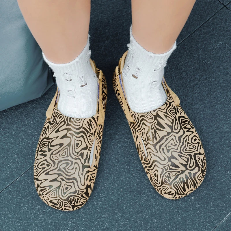 STRONGSHEN Men Sandals Camouflage EVA Slippers Garden Platform Sandals Summer Couple Sneakers Outdoor Flip Flops Home Clogs