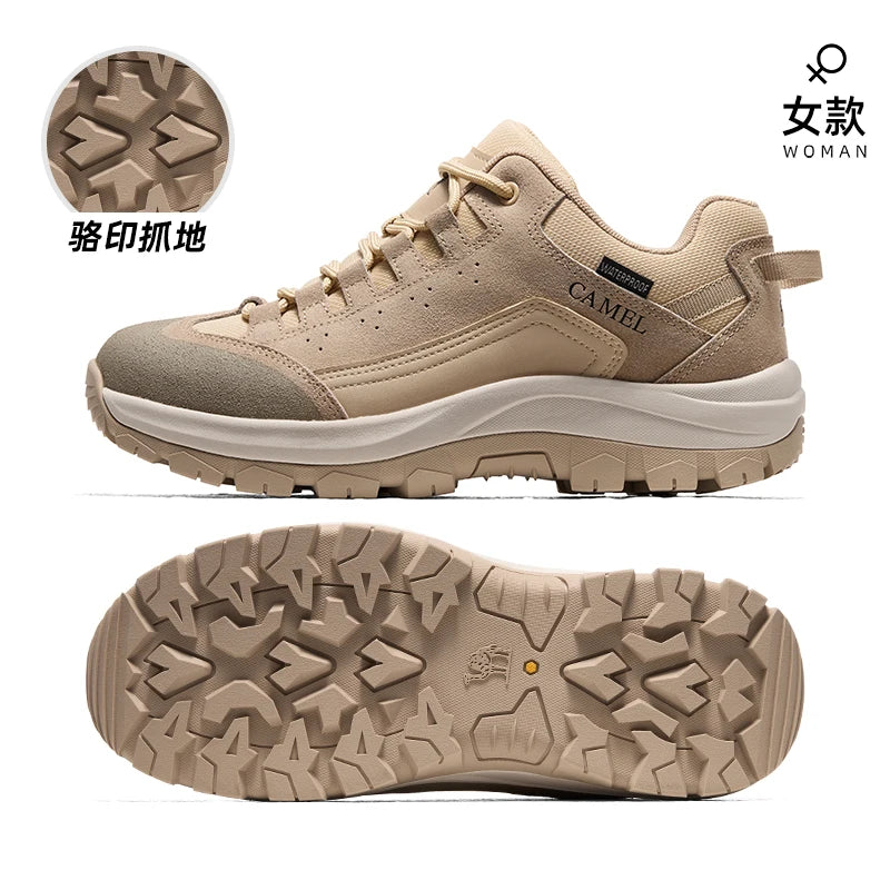 GOLDEN CAMEL Outdoor Hiking Shoes Men and Women Professional waterproof Non-slip Breathable Thick-soled Sports Climbing Shoes