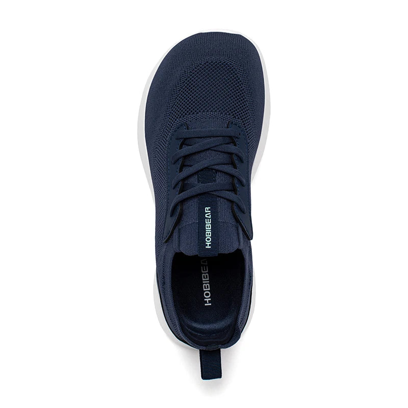 HOBIBEAR Wide Toe Running Shoes Men Women Mesh Lace Up Walking Sneakers Lightweight Breathable Shoes
