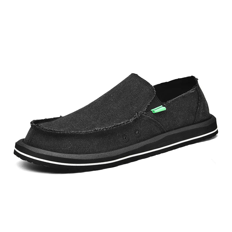 Chaussures décontractées en toile faites à la main pour hommes, baskets tendance, mocassins respirants, chaussures basses plates, conduite souple, nouvelle collection printemps 2025