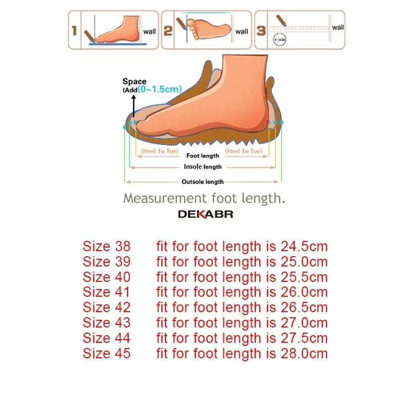 DEKABR 2025 New Fashion Casual Men Shoes Leather Boots Lace Up Handmade Comfortable Breathable Platform Ankle Boots Size 38-45