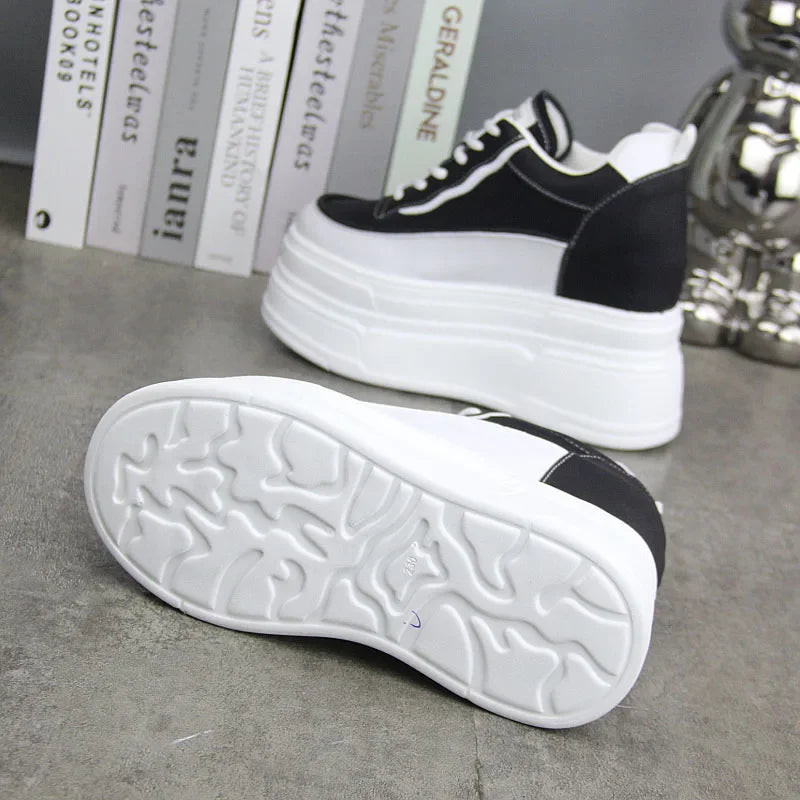 Fujin 10-11CM Synthetic Genuine Leather Boot Ankle Winter Plush Women Autumn Spring Cowboy Platform Wedge High Brand Shoes