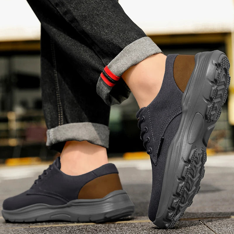 Men's Casual Shoes Canvas Breathable Loafers lightweight Platform Comfortable Outdoor Walking Shoes Classic Men Shoes Sneakers