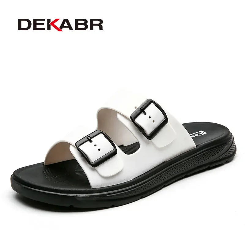 DEKABR Men Lightweight Slippers Fashion Flip Flops Summer Sandals Men High Quality Non-Slip Casual Shoes Outdoor Walking Shoes