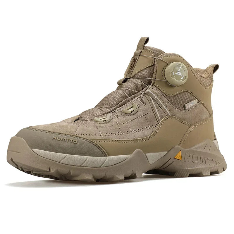 HUMTTO Breathable Trekking Boots Genuine Leather Hiking Shoes for Men Outdoor Men's Sports Shoes Non-slip Winter Safety Sneakers