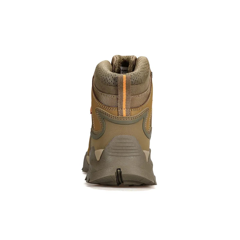 HUMTTO Shoes for Men Genuine Leather Hiking Men's Sports Shoes Non-slip Winter Outdoor Safety Sneakers Breathable Trekking Boots