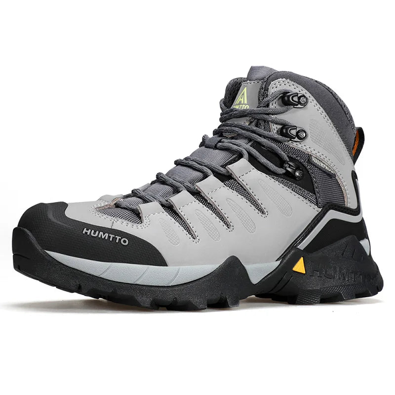 HUMTTO Chaussures de randonnée en cuir pour femmes, baskets de sport antidérapantes, respirantes et de sécurité pour l'hiver