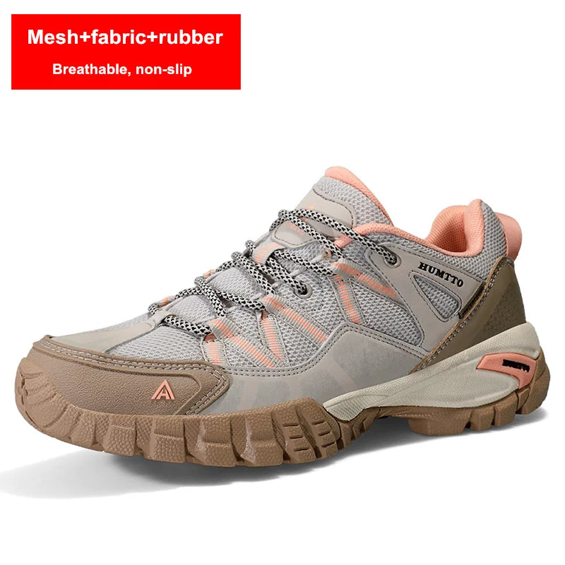 HUMTTO Waterproof Shoes for Women Outdoor Womens Hiking Shoes Luxury Designer Breathable Sports Trekking Climbing Sneakers Woman
