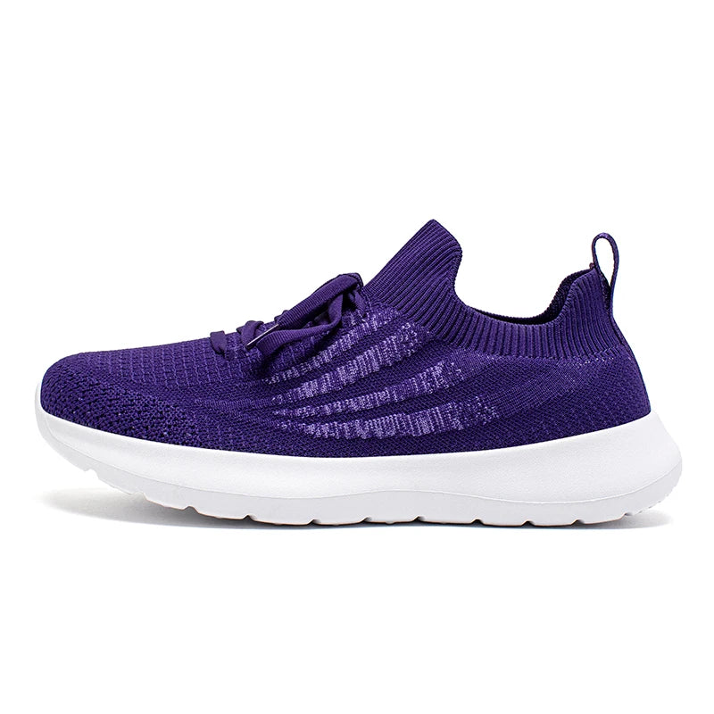 HOBIBEAR Unisex Running Sneakers Wide Toe Mesh Breathable Walking Shoes Non Slip Lace-Up Hiking Sneakers