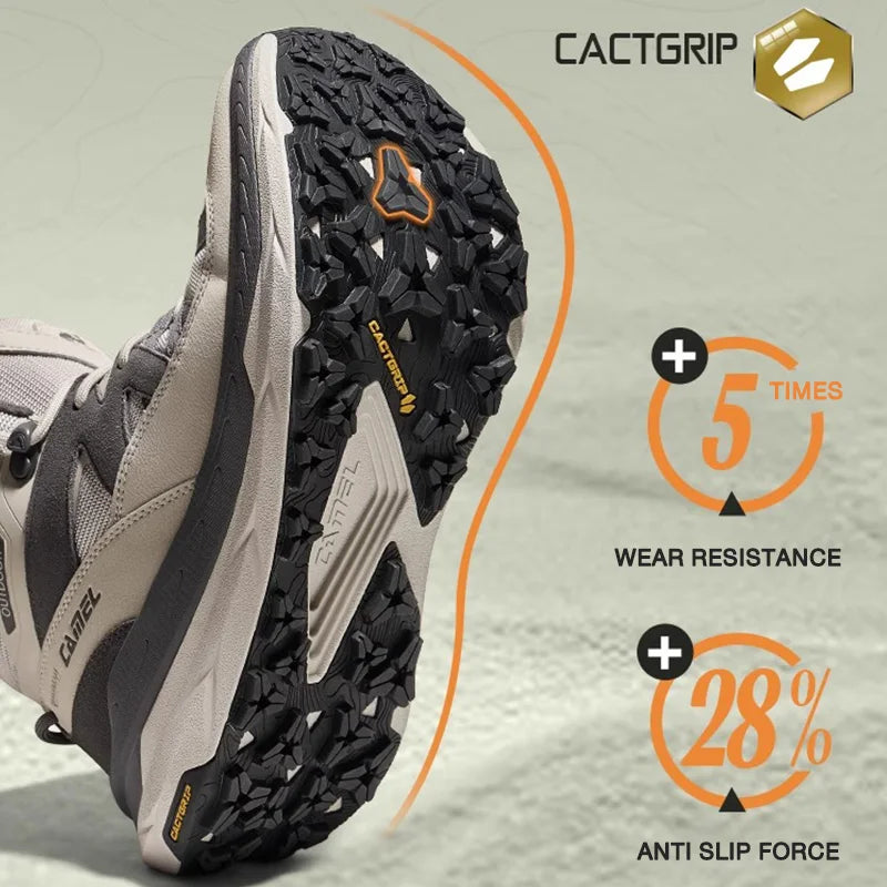 GOLDEN CAMEL Sports Shoes Men Women Hiking Boots Non-slip Wear-resistant Waterproof Height-increasing Climbing Trekking Shoes