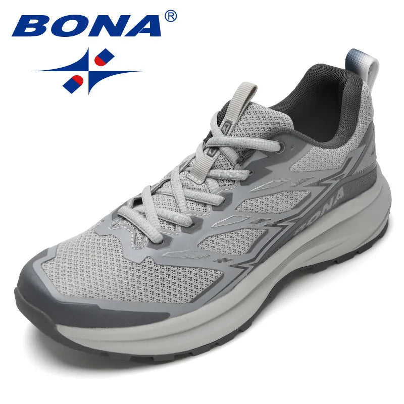 BONA designer new sneakers men comfort sneakers men anti-slip running shoes