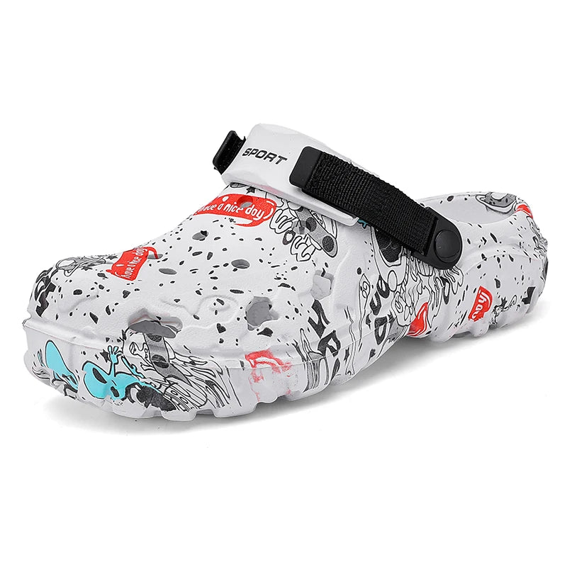 Summer Men's Clogs Rubber Sandals Man Home Garden Shoes Beach Slippers Men Big Size 47 48 Comfortable Soft Bottom Lightweight