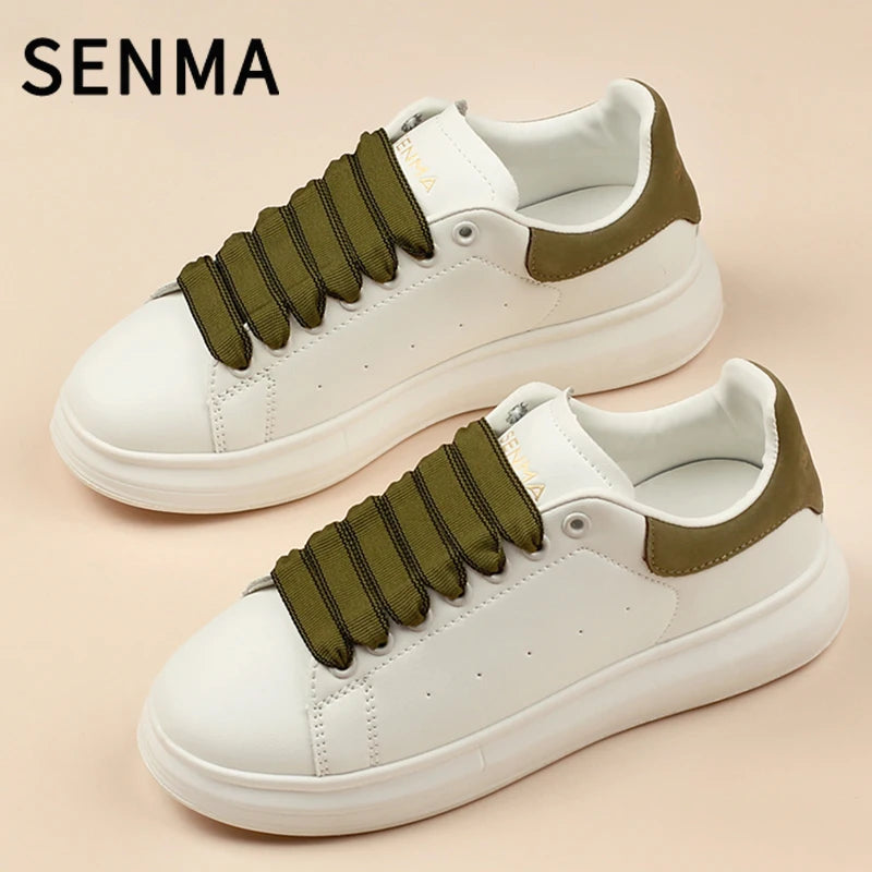 SENMA Men's Fashion Sneakers Women Low Top Walking Shoes Daily Comfortable Casual Lace-up Non Slip Tennis Sneakers Skate Shoes