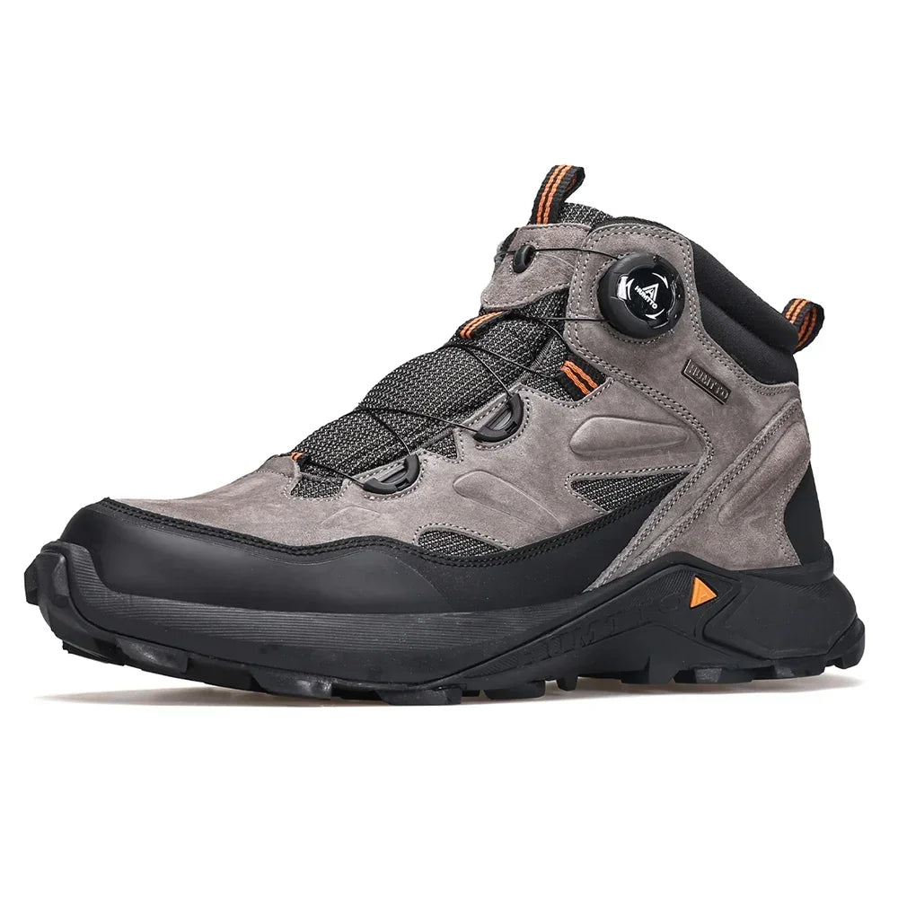 HUMTTO Breathable Trekking Boots Genuine Leather Hiking Shoes for Men Outdoor Men's Sports Shoes Non-slip Winter Safety Sneakers