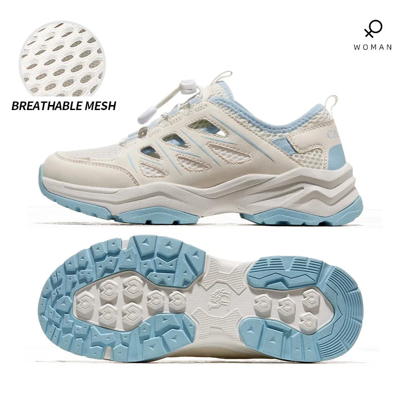 GOLDEN CAMEL Hiking  Shoes for Women Summer Beach Sandals Seaside Breathable lightweight Mesh Sports Closed Toe Sandal Men 2024