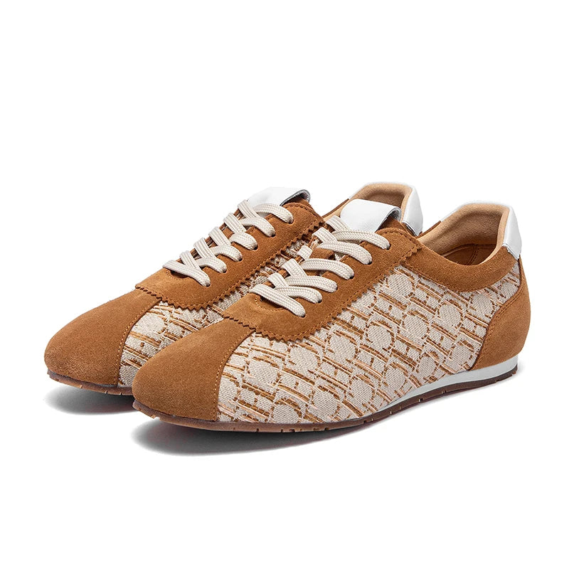 2025 New Arrival Luxury Brand Casual Shoes Women's Flat Cloth Shoes Lightweight Comfortable Lacing Spring Summer Women's Shoes