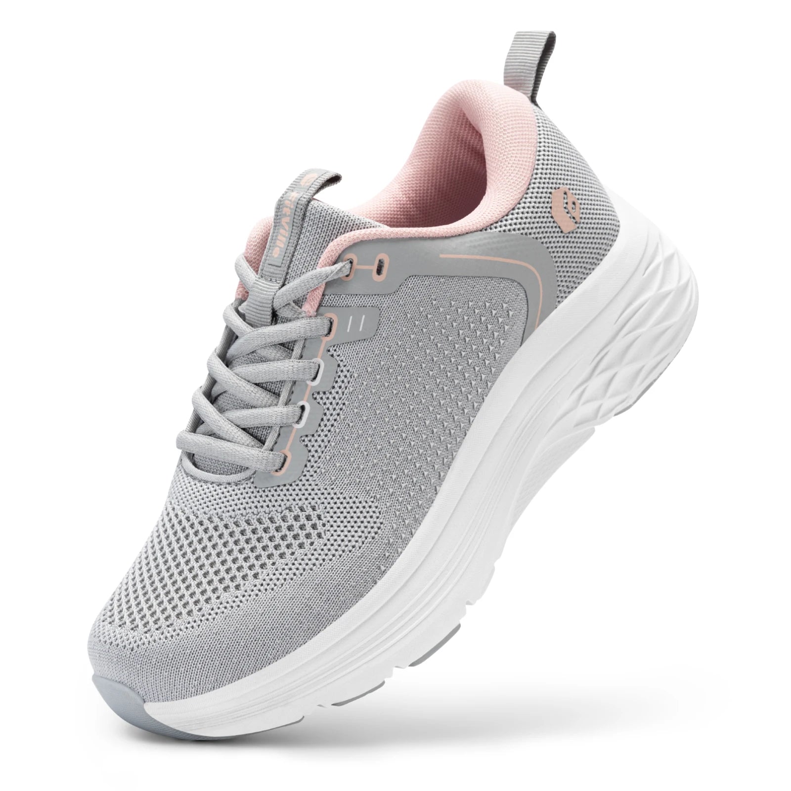 FitVille Women's Sport Shoes Max Cushioning Lightweight Sneakers Wide Width for Flat Foot Plantar Fasciitis Heel Pain Relief