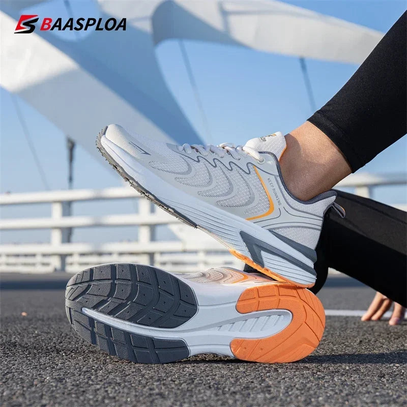 Baasploa New Men's Sports Running Shoes Lightweight Mesh Breathable Sport Shoes Fashion Comfort Casual Sneakers Non-slip