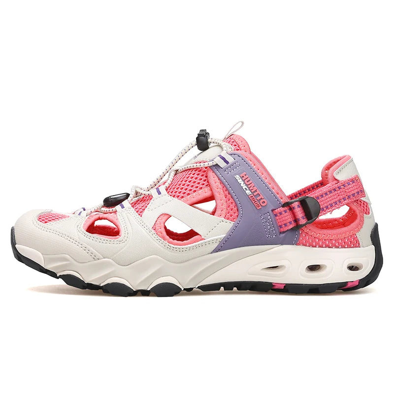 HUMTTO Summer Hiking Shoes Breathable Trekking Shoes Womens Outdoor Water Sneakers for Women Quick Drying Beach Barefoot Sandals