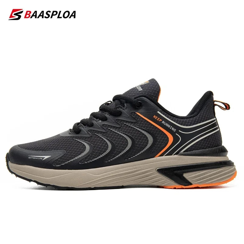 Baasploa New Men's Sports Running Shoes Lightweight Mesh Breathable Sport Shoes Fashion Comfort Casual Sneakers Non-slip
