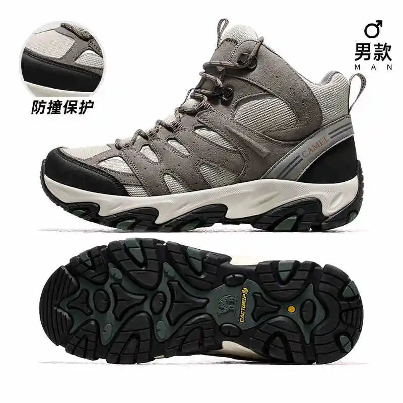 GOLDEN CAMEL Outdoor Hiking Boots Men Women's Winter Shoes Waterproof Non-slip Shock-absorbing High-top Hiking Shoes for Men