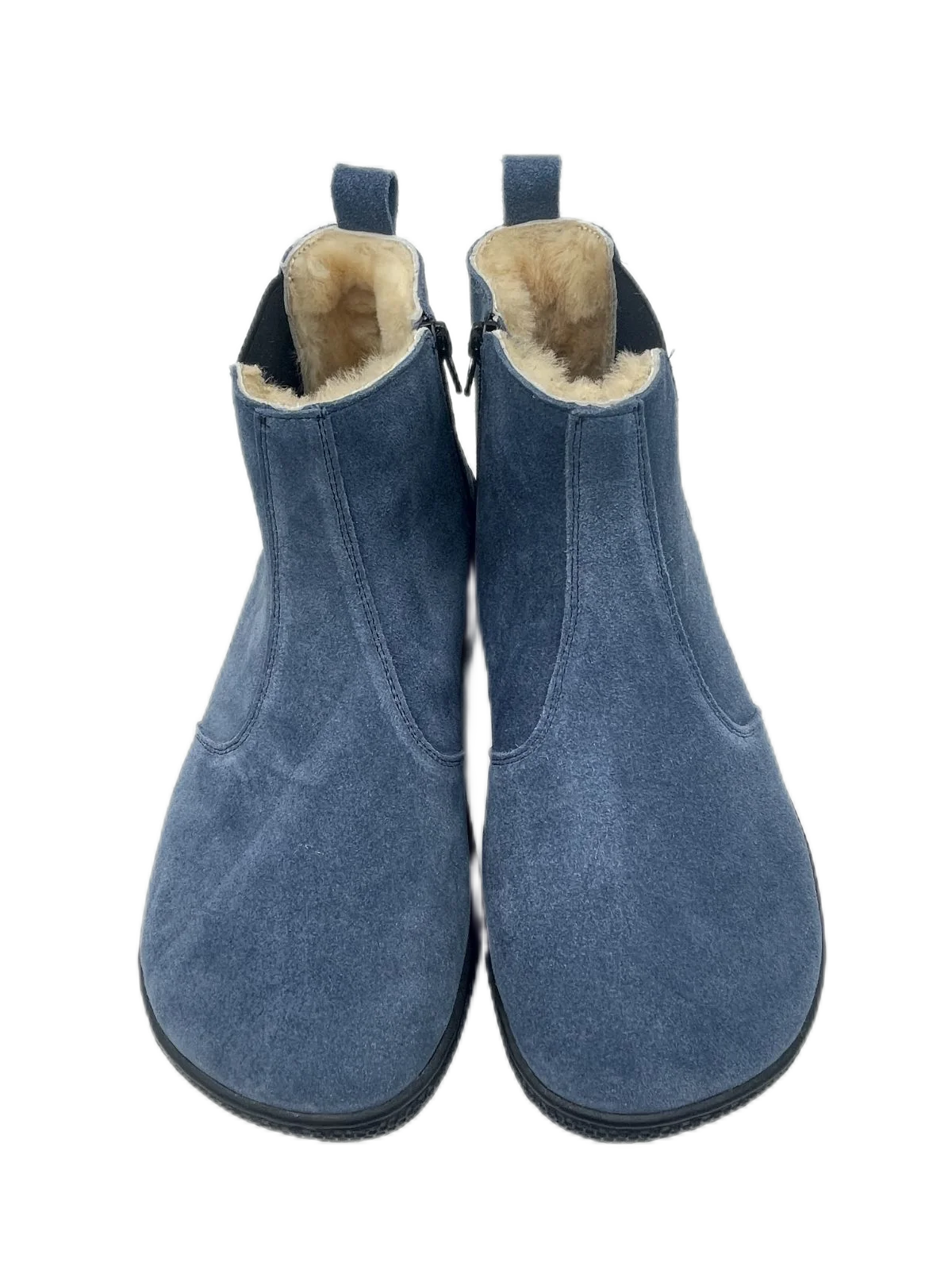 Tipsietoes Top Brand Chelsea Barefoot Genuine Leather Winter Boots With Warm Real Natural Fur Linning And Insole For Women