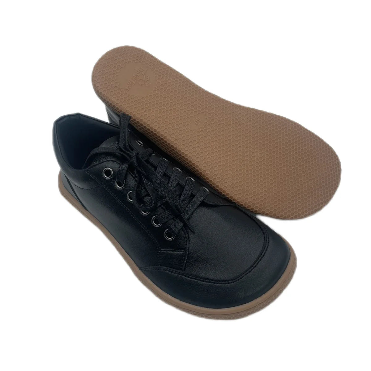 Tipsietoes 2025 Barefoot Leather Sneaker For Women Men Flat Soft Thin Out Zero Drop Sole Wider Toe Box Flexible Light Weight