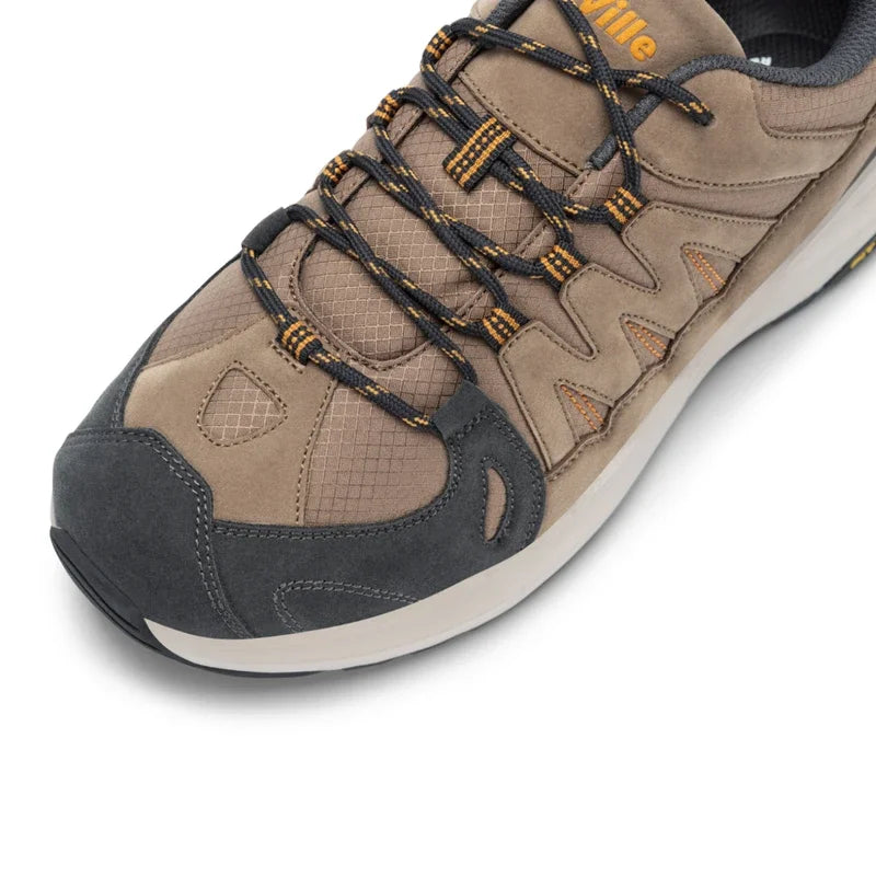 FitVille Wide Men'S Shoes Wide Hiking Waterproof Outdoor  Work Go Walking  Sneakers  With  Arch  Support For Heel Pain Relief