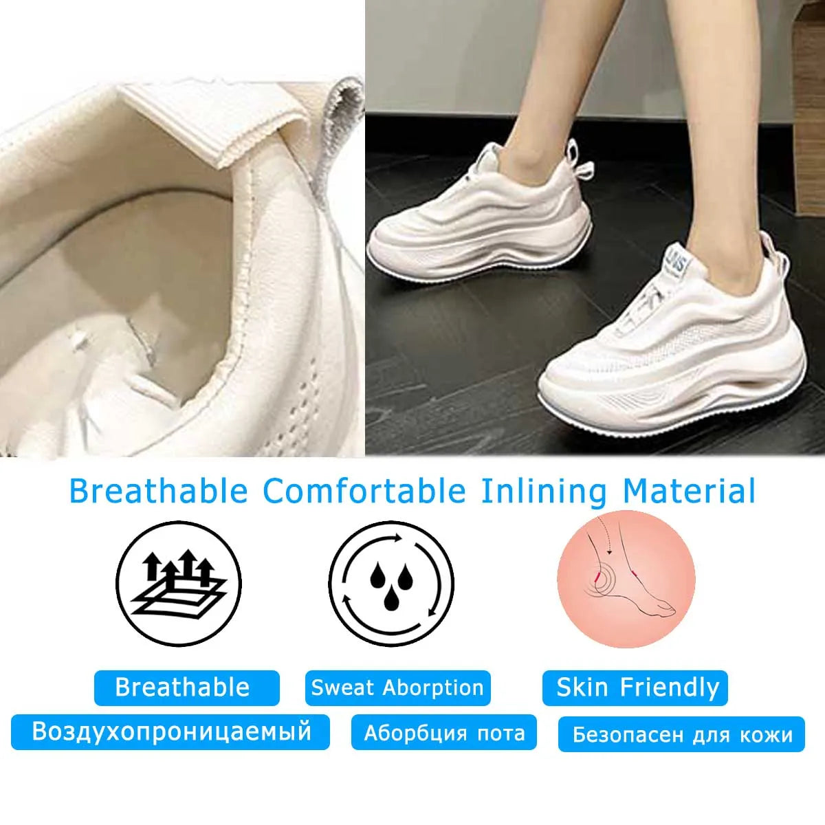 Fujin 5.5cm Synthetic Genuine Leather Spring Combat Autumn Women Vulcanize Ankle Platform Wedge Flats Chunky Sneakers Shoes