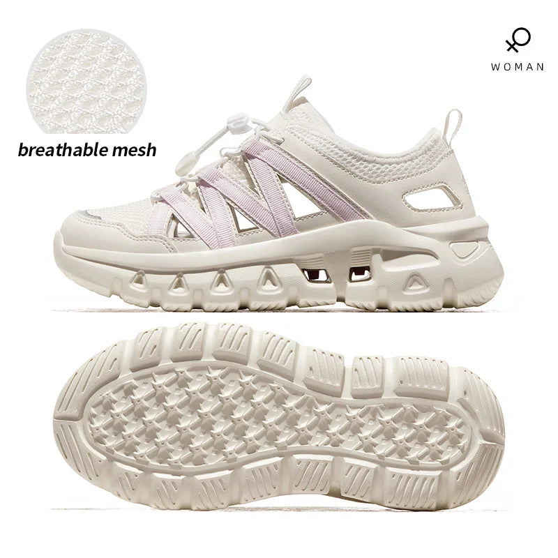 GOLDEN CAMEL Hiking  Shoes for Women Summer Beach Sandals Seaside Breathable lightweight Mesh Sports Closed Toe Sandal Men 2024