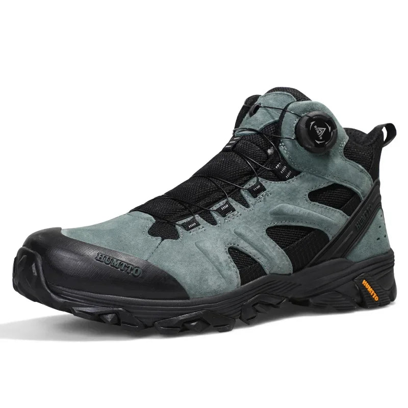 HUMTTO Breathable Trekking Boots Genuine Leather Hiking Shoes for Men Outdoor Men's Sports Shoes Non-slip Winter Safety Sneakers