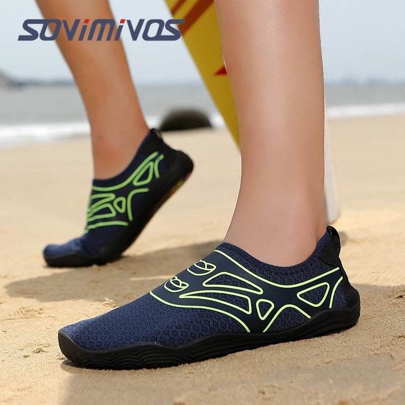 Water Shoes for Men Barefoot Beach Shoes Breathable Sport Shoes Quick Dry River Whtie Sea Aqua Sneakers Soft Beach Sneakers