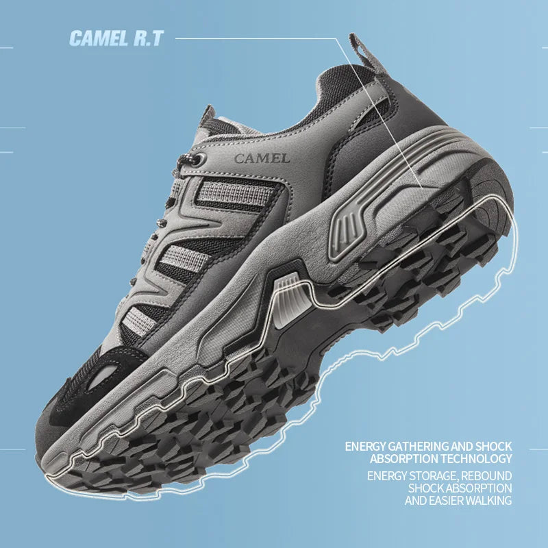 GOLDEN CMAEL Mesh Hiking Shoes Men Women Sneakers Breathable Non-slip Sports Running Trekking Shoes for Men Summer 2025 New