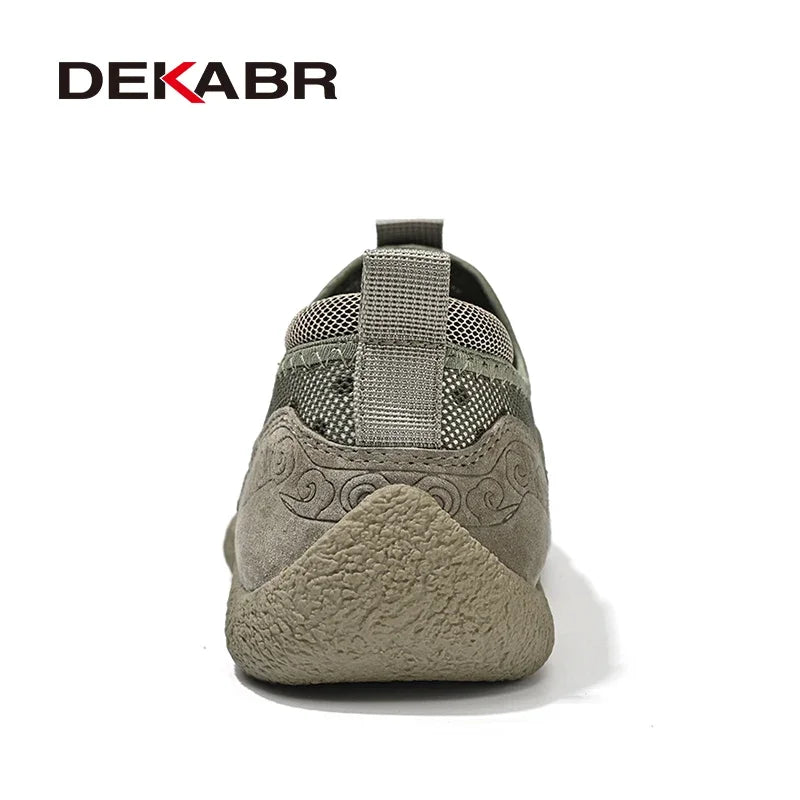 DEKABR Male Casual Shoes Breathable Mesh Summer Comfortable Non-Slip Rubber Outsole Shoes