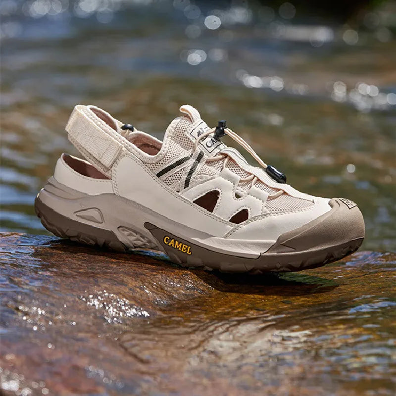 GOLDEN CAMEL Men's Wading Shoes 2025 Summer New Men's Sandals Outdoor Sports Casual Creek Hole River Trekking Shoes for Men