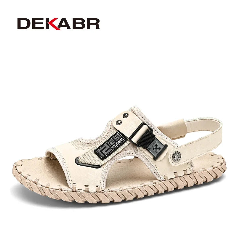 DEKABR 38-46 Summer Fashion Luxus Boy Pu Leather Slippers Tênis Masculino Casual Men's Sandals Shoes