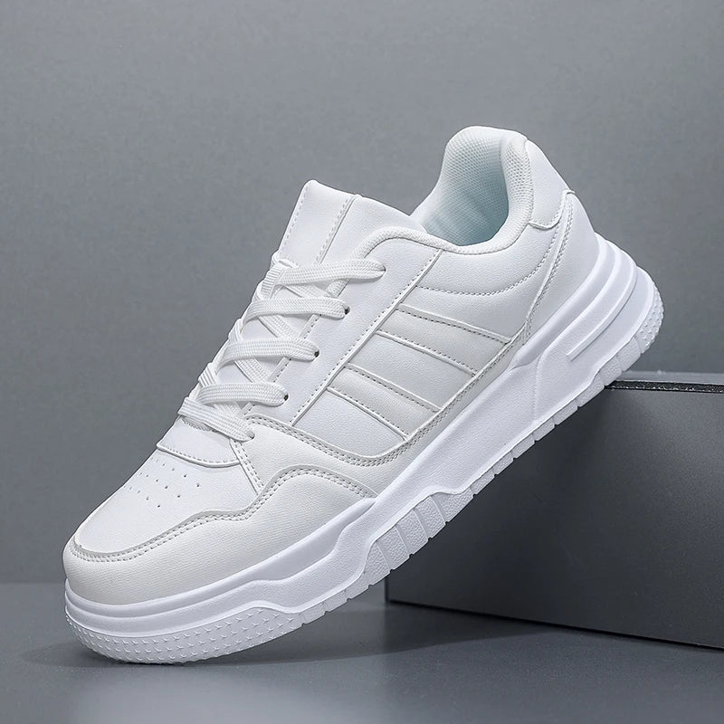 Brand Leather Sneakers Men Trend Casual Skateboard Shoes Thick Soles Platform Plus Big Size 50 51 52 Factory direct sales