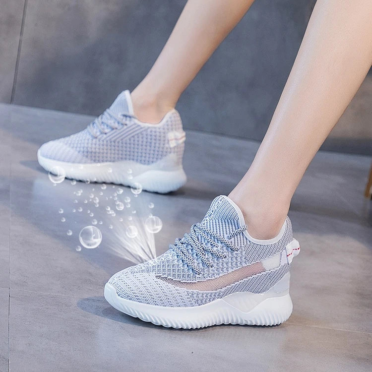Fujin 2024 Women Summer Shoes New Sock Sneakers Platform Wedge Heel Dad Shoes Chunky Sneakers Pumps Breathable Comfy Shoes