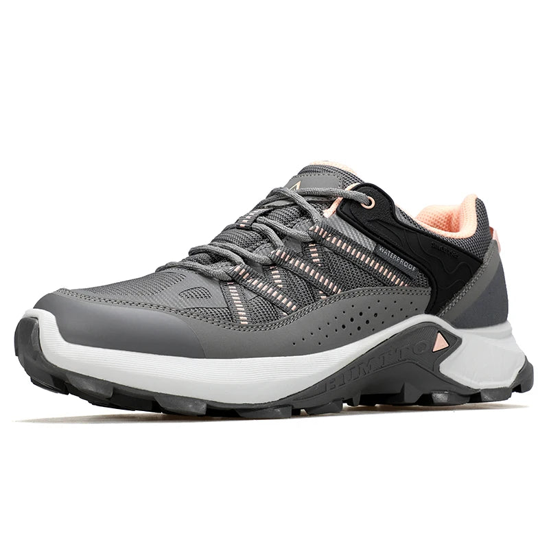 HUMTTO Leather Hiking Boots for Women Winter Outdoor Waterproof Woman Treeking Shoes Climbing Mountain Hunting Walking Sneakers