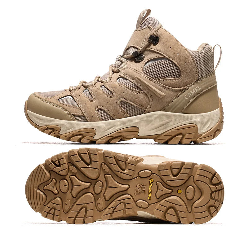 GOLDEN CAMEL Outdoor Hiking Boots Men Women's Winter Shoes Waterproof Non-slip Shock-absorbing High-top Hiking Shoes for Men