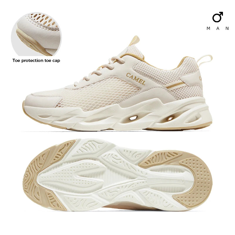 GOLDEN CAMEL Sports Running Shoes Men Women Casual Mesh Male Sneakers Lightweight Non-slip Walking Shoes for Men 2024 Summer New