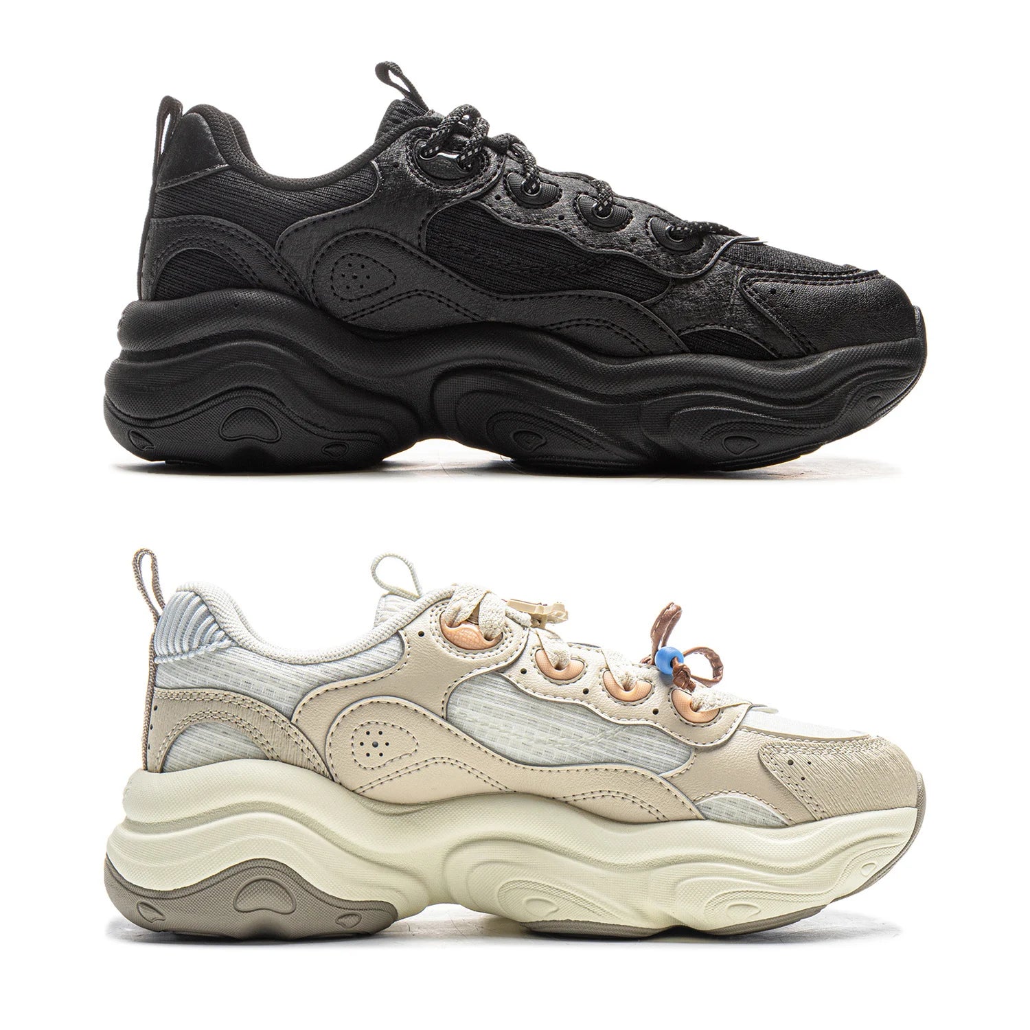 Li-Ning Women MIA Lifestyle Shoes Wearable Reflective Retro Thick Heel Sports Shoes LiNing Classic Casual Sneakers AGCV276