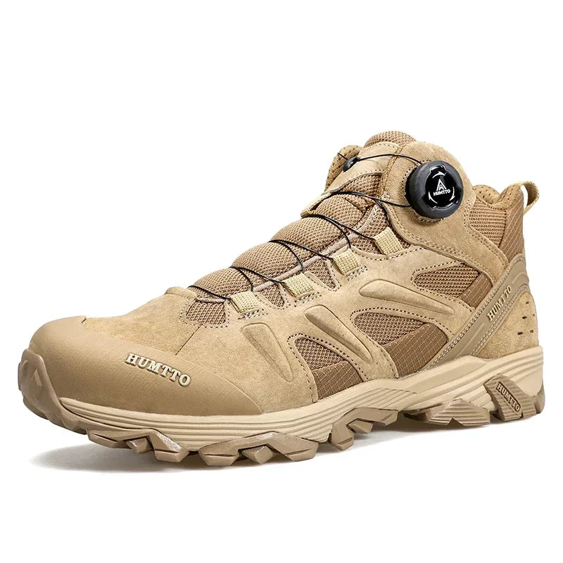 HUMTTO Breathable Trekking Boots Genuine Leather Hiking Shoes for Men Outdoor Men's Sports Shoes Non-slip Winter Safety Sneakers
