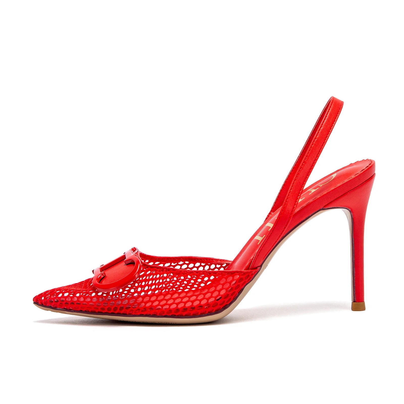 Women's Shoes Summer Sandals Breathable Mesh Heels Red Luxury Brand Girls Shoes Woman