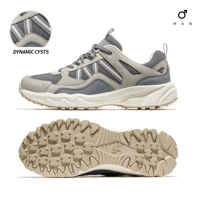 GOLDEN CMAEL Hiking Shoes Men Waterproof Non-slip Trail Sports Running Male Sneakers Wear-resistant Trekking Shoes for Men 2023