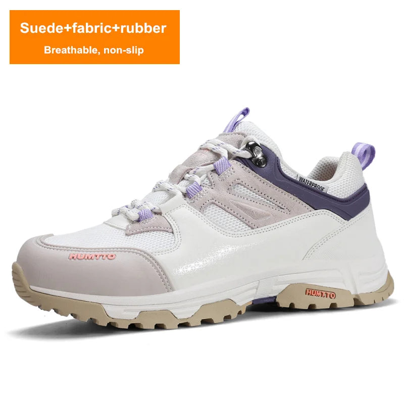 HUMTTO Waterproof Shoes for Women Outdoor Womens Hiking Shoes Luxury Designer Breathable Sports Trekking Climbing Sneakers Woman