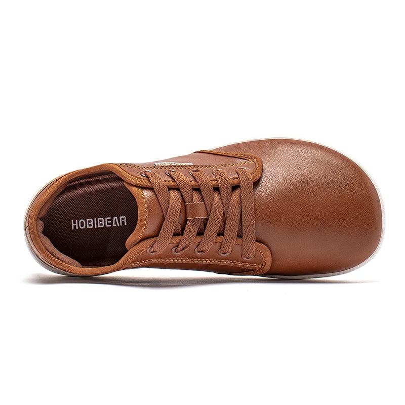 HOBIBEAR Unisex Wide Barefoot Shoes Women Men Zero Drop Minimalist Sneakers Artificial Leather Trail Walking Shoes